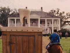 Dr. Schultz and Django arrive at Big Daddy's Bennett Manor