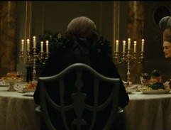 The Duke, the Duchess and Bess at dinner