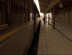 Dean Corso gets off the train at the station