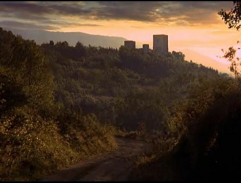 Mysterious castle from the postcard