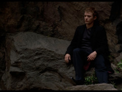 Sebastian in front of Annette's house